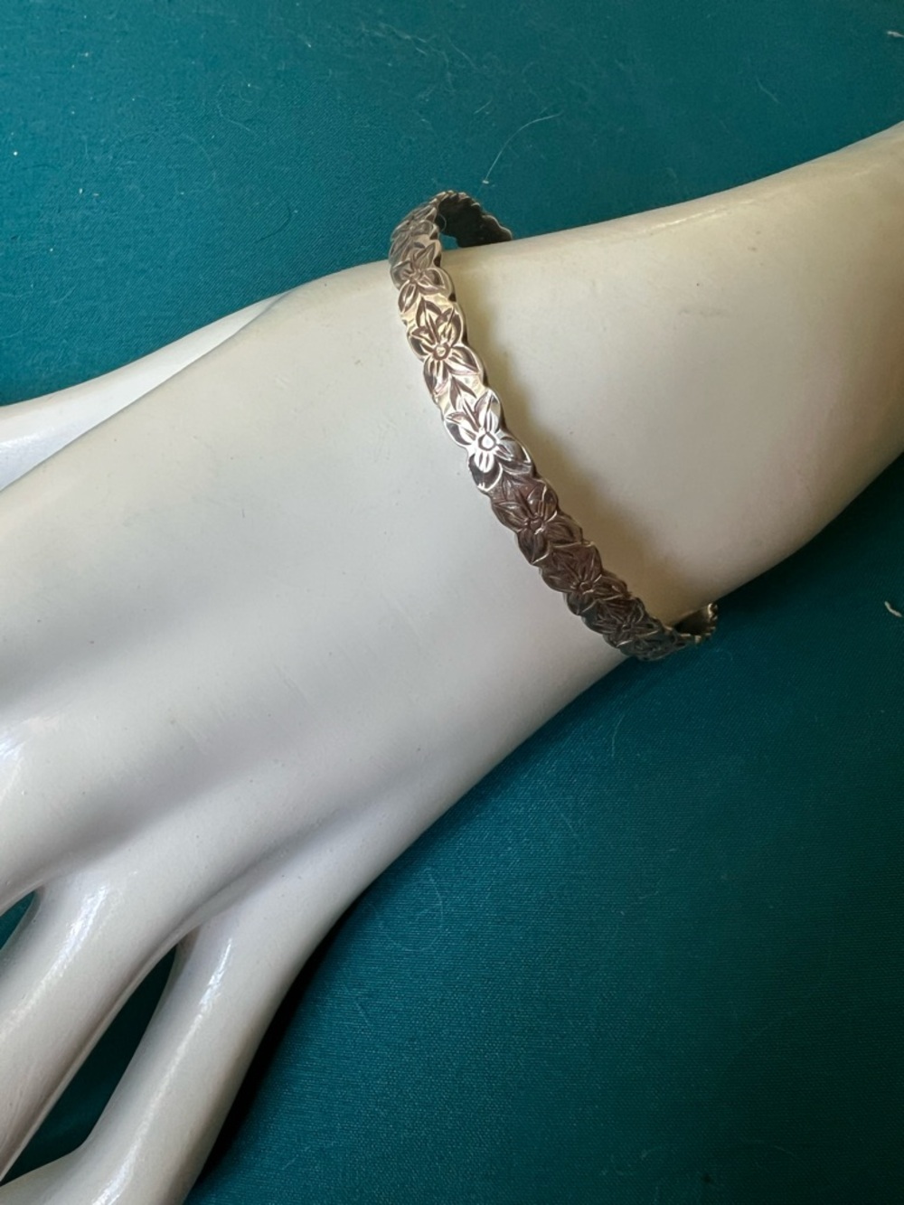 Floral Link Silver Bracelet - Women Jewelry